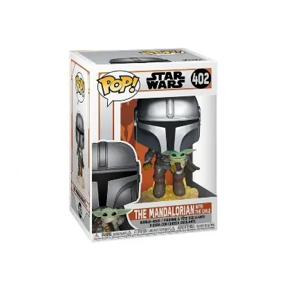 Funko Pop Star Wars The Mandalorian with Grogu 402 - Imagem 3
